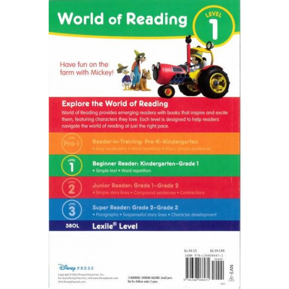 Disney Junior - Mickey: Old McMickey Had a Farm (World of Reading Level 1)(2021)(隨書附貼紙)(美國印刷)