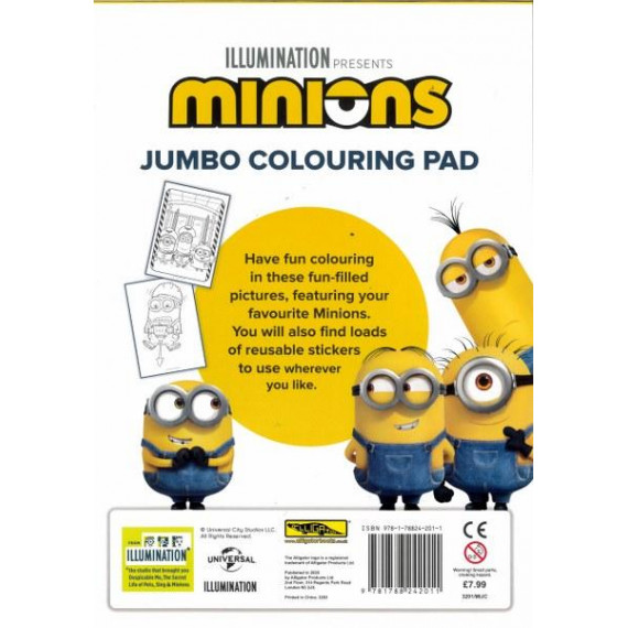 Minions The Rise of Gru Jumbo Colouring Pad (2020)