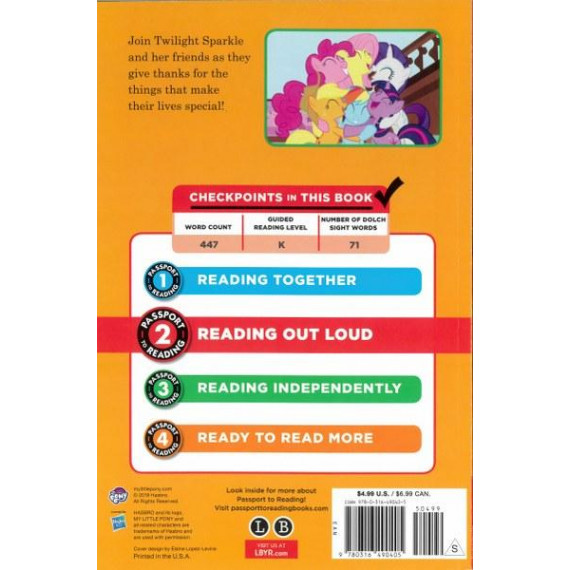 My Little Pony: We Are Thankful (Passport to Reading Level 2)